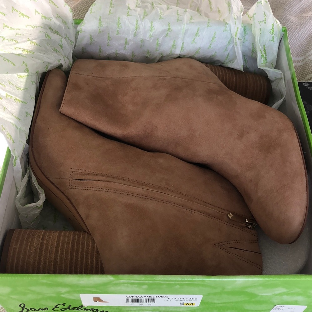 Sam Edelman Camel Suede Bootie
